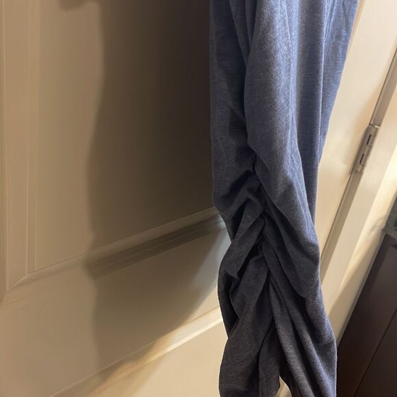 Blue Cotton Maternity Top - Picture 4 of 6